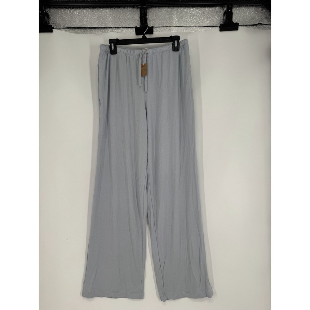 SKIMS Jersey Sleep Pajama Pants Women Small Lounge Zen Blue Straight Leg Baggy - Picture 1 of 7